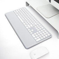 倍方 苹果 Apple妙控键盘(带数字键) 护腕垫 灰色大号 柔软/透气/吸汗 手托垫 键盘托 苹果无线键盘托