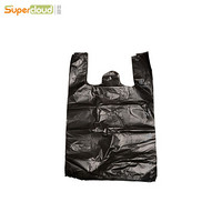 舒蔻（Supercloud）酒店物业环保户外手提式黑色加厚大号垃圾袋黑色塑料袋垃圾袋33*52cm35个