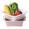 美丽雅 方形套筛小号 双层厨房沥水蔬菜水果洗菜篮