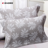 KINGSHORE 金号 双层纱布花式线单人枕头巾单条装 GA2703W 灰色