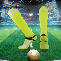 星加坊毛巾底足球运动袜子男女袜跑步袜荧黄001Gi