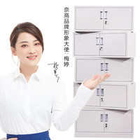 奈高NG文件柜办公柜钢制铁皮柜资料柜档案柜财务室储物柜分五节文件柜