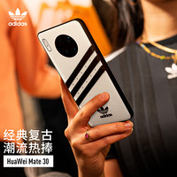 adidas（阿迪达斯）华为新品Mate 30 手机壳 防滑防摔 可无线充电 经典三条纹三叶草-熊猫白