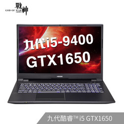 Hasee 神舟 神舟-T系列 TX6-CT5DT 16.1英寸 笔记本电脑 黑色 i5-9400 16G 1T GTX1650