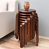 施豪特斯（SHTS）凳子 实木凳子餐椅曲木凳DHST-9820 棕色