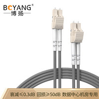 博扬（BOYANG）BY-K15552M 电信级铠装光纤跳线lc-lc 15米 多模双工 抗拉压防鼠咬低烟无卤环保网线光纤线