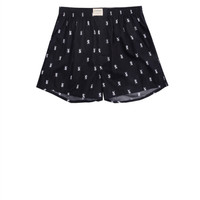 佐丹奴(Giordano) 内衣男式内裤 棉质印花大裤衩平底四角裤01177139 96黑色3 大码(175/84A)