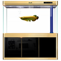 德国德克大型超白玻璃鱼缸水族箱底滤 黑金色 标准120长×40宽×90cm缸高/65cm柜高