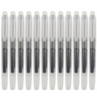 BaiXue 白雪 snowhite)黑色0.5mm全针管中性笔直液式走珠笔考试笔签字笔水笔 12支/盒PVN-702