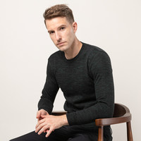 海之宁 保暖内衣冬季男款棉毛衫加绒加厚可以外穿青中年秋衣秋裤套装时尚修身 8009黑绿 XXL码