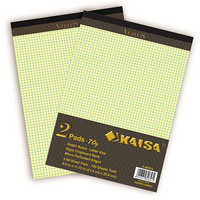 KAISA 凯萨 维塔斯系列 V02329 A4胶钉式装订拍纸本 横线 黄色 2本装