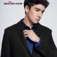 柒牌(SEVEN)单西 男士青年商务休闲小西服外套 115C10040 黑色 B50