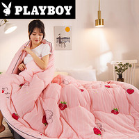 PLAYBOY 花花公子 被子冬被加厚保暖被芯单人棉被 学生春秋被褥盖被 草莓 150*200cm 4斤