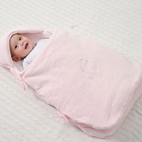 贝吻 婴儿睡袋秋冬新生儿防踢被加厚款宝宝多功能睡袋B5010 粉色50*80cm