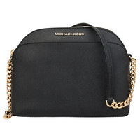 MICHAEL KORS 迈克·科尔斯 MK女包 EMMY系列皮质黑色单肩斜挎包 35H7GY3C2L BLACK