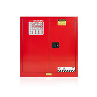 富路达 危险化学品安全柜 CE认证工业防爆柜易燃液体储存柜 红色30加仑
