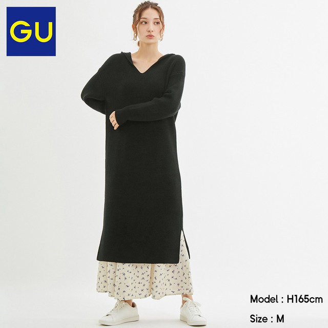 GU 极优318717 女士针织连帽连衣裙【报价价格评测怎么样】-什么值得买