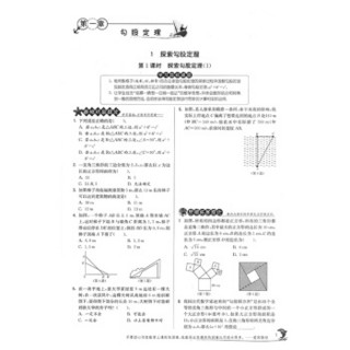 实验班提优训练 初中 数学 八年级 (上) 北师大版BSD 春雨教育·2019秋