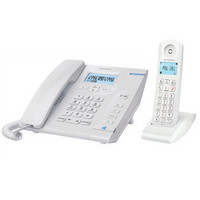 阿尔卡特（ALCATEL）电话机数字无绳电话子母机Ellip 250 Combo HW 白色一键扩音