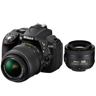 尼康 （Nikon）D5300 单反双头套机（18-55+35/1.8G镜头）