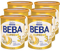 Nestlé BEBA雀巢贝巴 SUPREME 3段适合10个月以上婴幼儿 即冲即饮 富含水解蛋白, 6罐装 (6 x 800g)