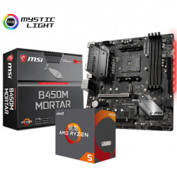 AMD 锐龙 R5 3600 CPU处理器 + MSI 微星 B450M MORTAR 迫击炮 主板 板U套装