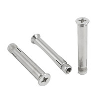 捷诺立(JNL) 55463 201不锈钢十字沉头内膨胀螺丝/平头内置膨胀螺栓/内爆膨胀 M8*90mm (10只装)