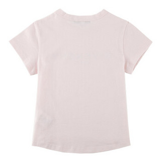 GIVENCHY KIDS 纪梵希 奢侈品童装 女童粉白色棉质短袖T恤 H15087 45S 10A/10岁/138cm