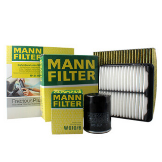 曼牌滤清器 曼牌（MANNFILTER）滤清器套装 空气滤空调滤机油滤适用本田飞度1.3 1.5/锋范1.5