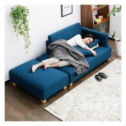 野村良品 小户型双人位贵妃沙发+脚踏