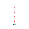 蛇形跑标杆 1.8米pvc红白杆+1.4kg铸铁底