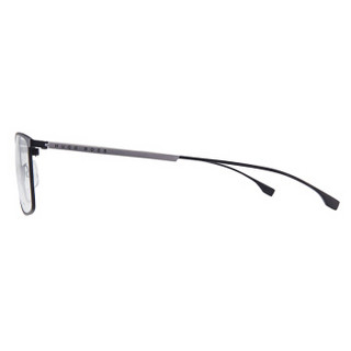 雨果博斯（HUGO BOSS）眼镜框 男士商务黑色金属近视眼镜架超轻方框潮款光学镜框 0976-003-17-57