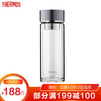 THERMOS膳魔师透明玻璃杯500ML茶水分离杯便携过滤泡茶水杯TCGB-500S GY