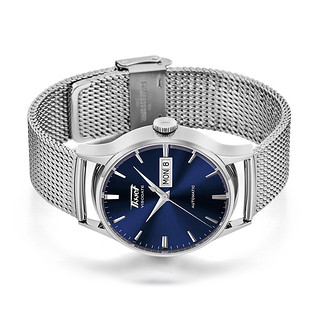 TISSOT 天梭 官方正品2019新款唯思达经典机械钢带手表男表 40mm 蓝色  银色 不锈钢
