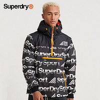 Superdry 极度干燥 运动外套男2019连帽满印LOGO冬装新品潮牌