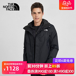 THE NORTH FACE 北面 3RKA 男士户外防水夹棉三合一冲锋衣