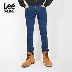 LeeX-LINE男款蓝色修身小脚时尚潮流牛仔裤L117092EX9US