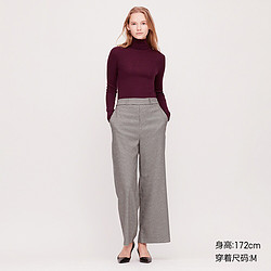 UNIQLO 优衣库 418673 美利奴罗纹两翻领针织衫