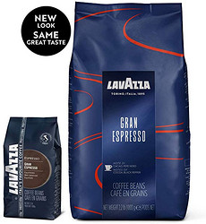 Lavazza Gran Espresso 优质意式浓咖啡全豆混合咖啡，意式焙炒浓缩咖啡，2.2 磅袋装