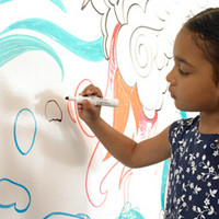 斯图sitoo 家用白板贴可擦写儿童教学涂鸦绿板贴自粘可移除墙贴纸墙膜ST1105  90cm*2m 白板贴