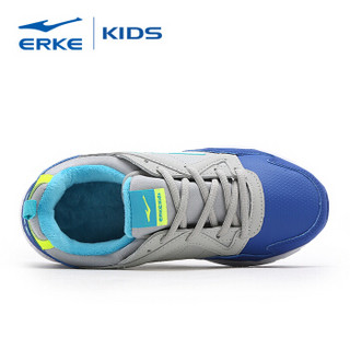 鸿星尔克（ERKE）童鞋男童鞋儿童运动鞋休闲鞋跑鞋大童鞋百搭时尚跑步鞋63117421063古蓝/浅灰32