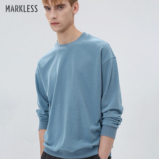 MARKLESS 卫衣男2019秋季新品休闲修身长袖T恤韩版套头打底衫WYA9425M蓝色 170/88（M）