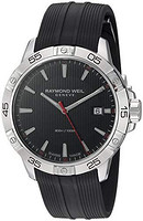 Raymond Weil 男士‘Tango’瑞士石英不锈钢和橡胶休闲手表