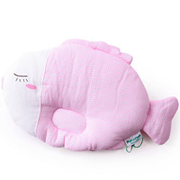 Purcotton 全棉时代 粉白格小鱼婴幼儿纱布定型枕 *3件
