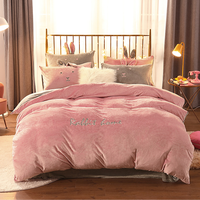 水星家纺 暖萌兔 双面加厚法兰绒四件套 1.2m