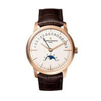 VACHERON CONSTANTIN 江诗丹顿 PATRIMONY传承系列 4010U/000R-B329 男士机械手表 42.5mm 白盘 棕色鳄鱼皮带 圆形