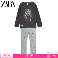 ZARA 新款 童装 秋冬夜光效果宇航员印花睡衣 07099793807