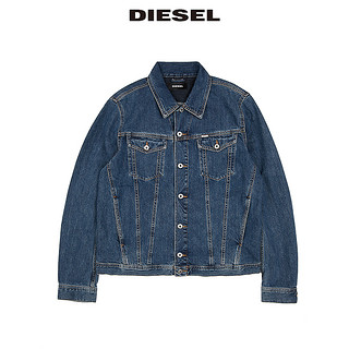 DIESEL 迪赛 00S0EWR80XP 男士长袖潮流牛仔休闲夹克 牛仔蓝01 L