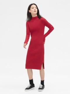 Gap 盖璞 473969 女士圆领长袖中长款针织裙