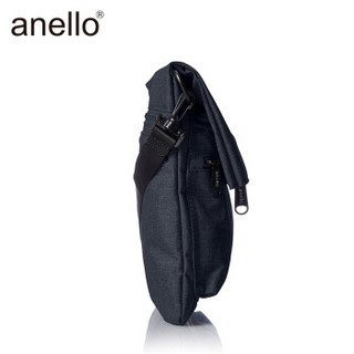anello 高密度木纹涤纶两用翻盖折叠单肩包女B2263 藏青色